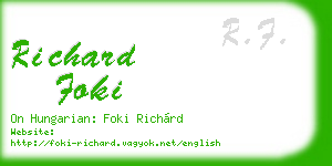 richard foki business card
