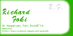 richard foki business card